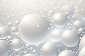 Fototapeta na wymiar Abstract festive bokeh background, white on white. AI generated image