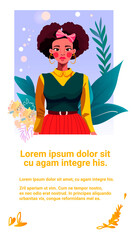 beautiful african american woman young girl posing in casual clothes mothers day card template portrait