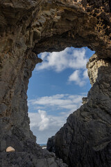 Pena Horadada beach with giant rocks, Fuerteventura