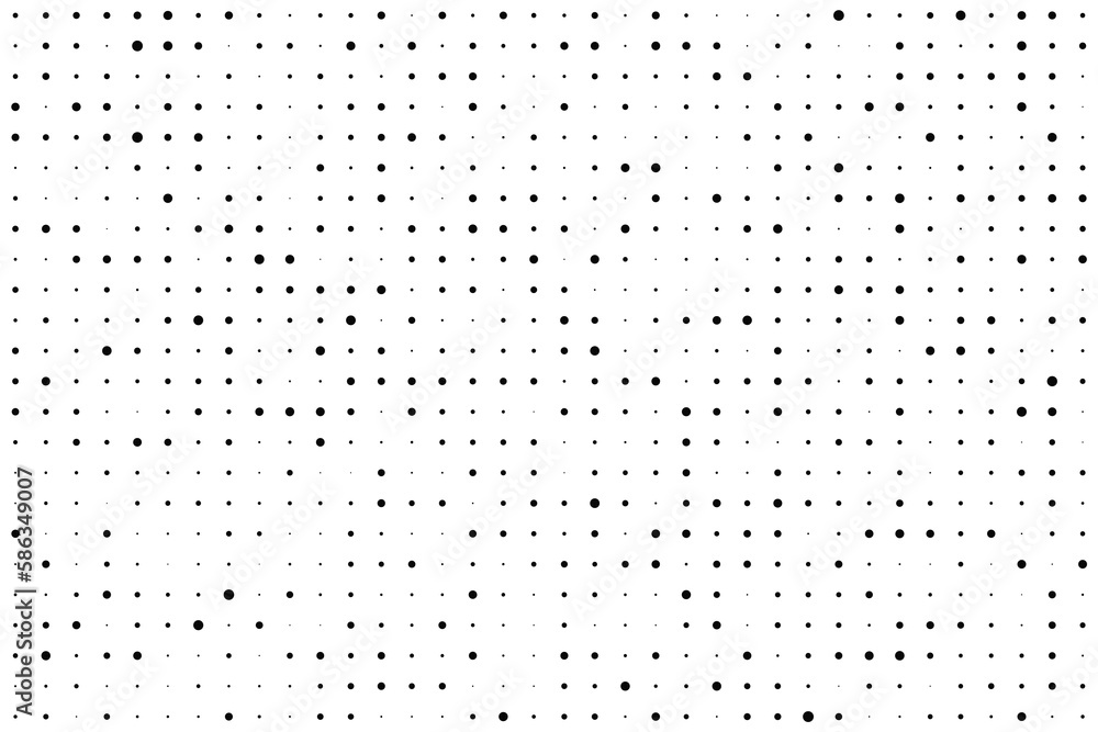 Fototapete seamless dot pattern. abstract dotted background in pop art and polka style. seamless black dot grid