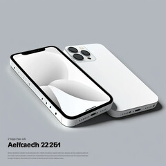 smartphone in white background, generative AI