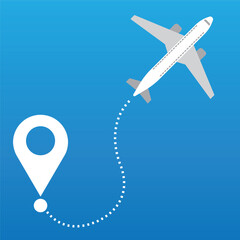 Airplane icon. Vector illustration.
