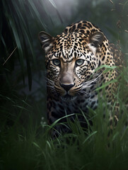 Leopard in its Element: Jungle as Home (Generative AI)