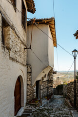 Fototapeta premium narrow street in the old town of island