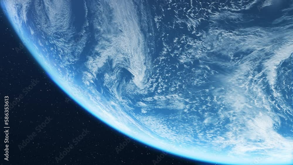 Canvas Prints beautiful ccose view of earth rotating seen from space in 4k