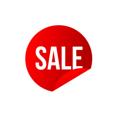 sale label. Red sale sticker