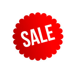 sale label. Red sale sticker