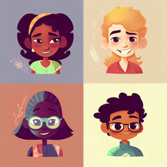 Avatar of diversity character in fantasy world. Generative ai