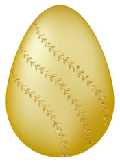 Gold Patterned Easter Egg