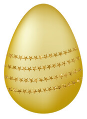 Gold Patterned Easter Egg