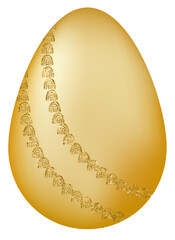 Gold Patterned Easter Egg