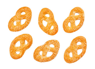 pretzel cookies path isolated on white