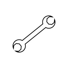 Spanner flat icon. 1st May Worker s Day.