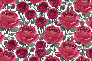 Fototapeta premium seamless background with roses