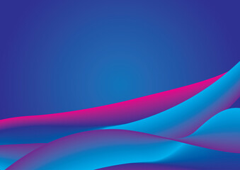 Abstract background with glowing wave. Shiny moving lines design element. blue gradient flowing wave lines. Futuristic technology concept. Vector illustration