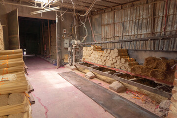 Incense in industy factory. pattern texture background in Asia, Vietnam.