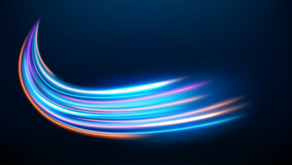 Light motion blur effect. Vector Illustration