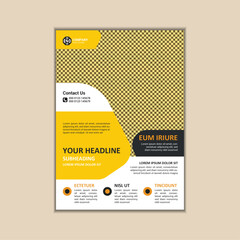 Corporate business flyer template simple and clean a4 size vector design
