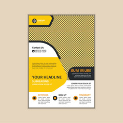 Corporate business flyer template simple and clean a4 size vector design