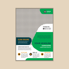 Corporate business flyer template simple and clean a4 size vector design