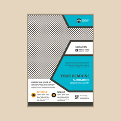 Corporate business flyer template simple and clean a4 size vector design