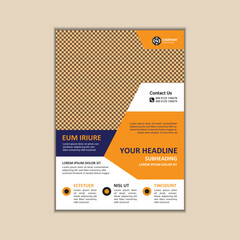 Corporate business flyer template simple and clean a4 size vector design