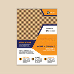 Corporate business flyer template simple and clean a4 size vector design