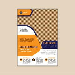 Corporate business flyer template simple and clean a4 size vector design
