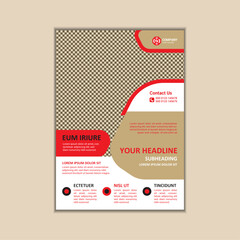 Corporate business flyer template simple and clean a4 size vector design
