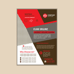 Corporate business flyer template simple and clean a4 size vector design