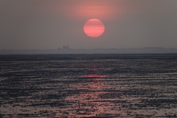 Nordsee Wattenmeer Weltnaturerbe Blick auf Norderney