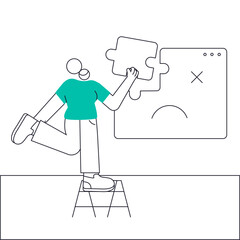 website under construction or error Illustration