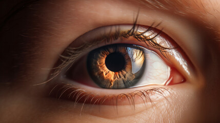 Fototapeta premium Human eye. Illustration Generative AI