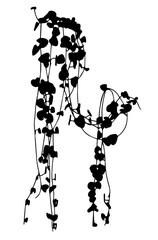 Naklejka premium string of hearts vector sag silhouette 