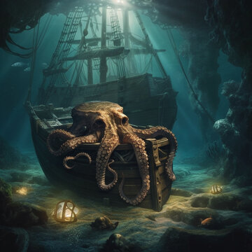 W&auml;chter des Piratenschatzes - mit generativer KI Midjourney erstellt
