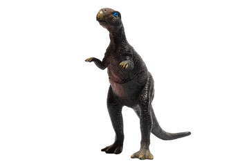 An isolated plastic psittacosaurus. Toy dinosaur.