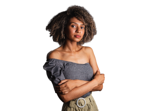 Brazilian black woman, posing for a photo, feminism, fight against racism and domestic violence. Power women.