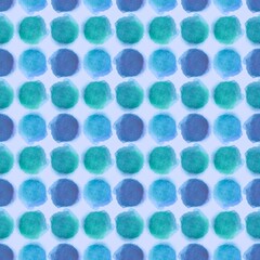 Watercolor paint circle seamless polka dots pattern for wrapping paper and kids clothes print and fabrics