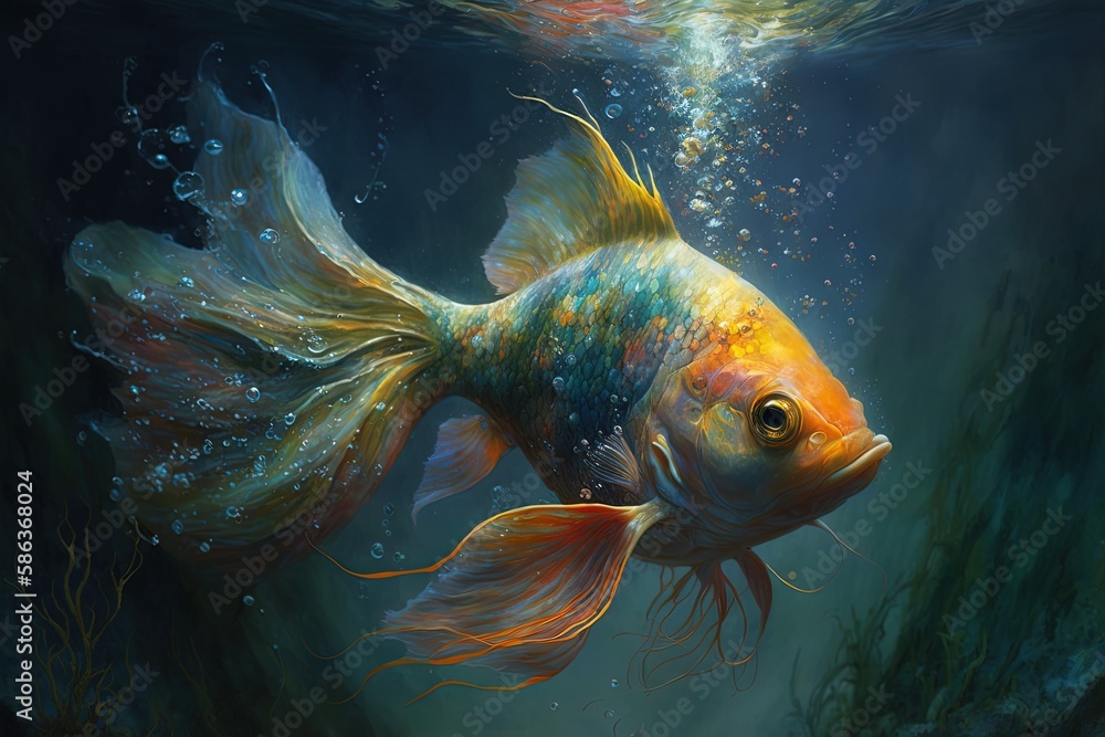 Poster an aquatic ode to spectral enchantment generative ai