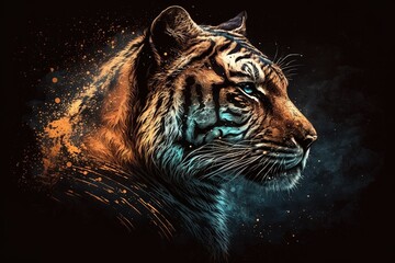 An Aura of Majesty: An Illustration of a Legendary Tiger Generative AI