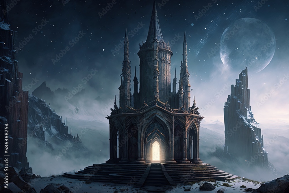 Poster beneath the humble spires: ancient secrets unlocking the divine generative ai