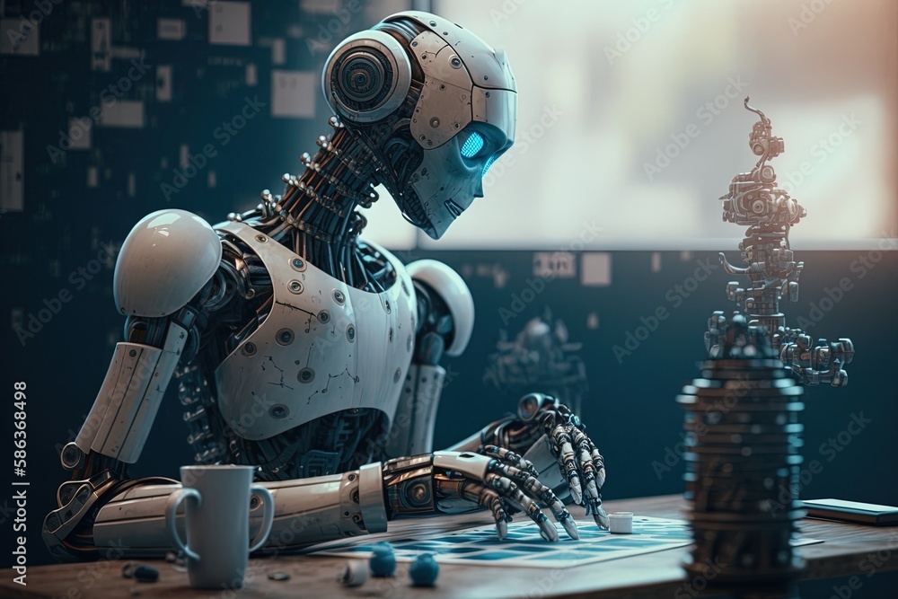Aufkleber deciphering the laws of robotics through ai generative ai