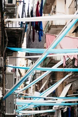 Rolgordijnen Naples, the Quartieri Spagnoli, and Football: An Indissoluble Connection. Maradona, italy. © paki