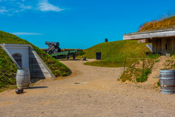 Dybbol Banke historical site commemorating war between Prussia and Denmark in 1864 near Sonderborg,...
