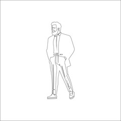 Vector line art of a person.