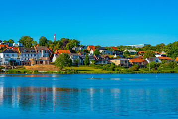 Villas on a shore of Kolding lake, Denmark