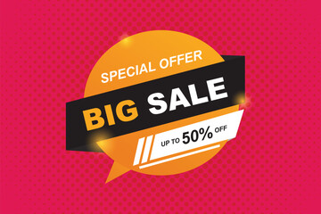banner of special discount vector design
