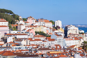Territorial view of neighborhoods in Lisbon.