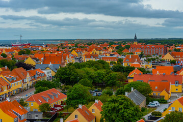 Aerial view of Danish town Skagen