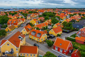 Aerial view of Danish town Skagen